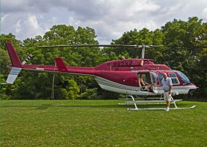 wedding hangar helicopter